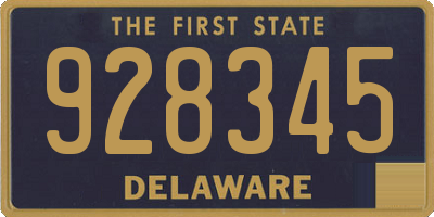 DE license plate 928345