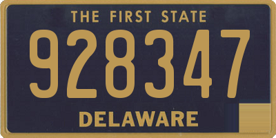DE license plate 928347