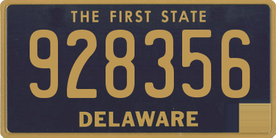 DE license plate 928356