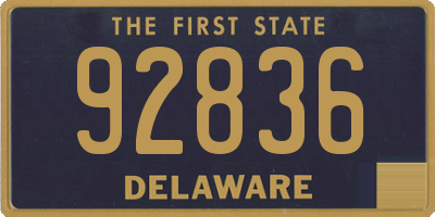 DE license plate 92836