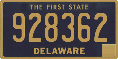 DE license plate 928362