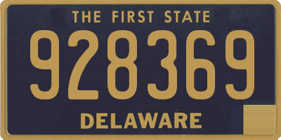 DE license plate 928369