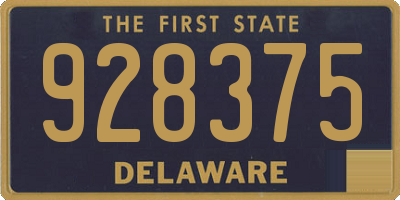 DE license plate 928375