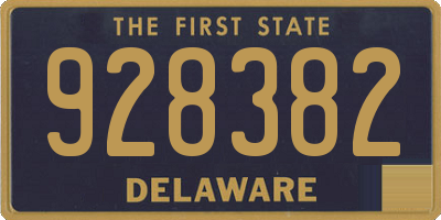 DE license plate 928382