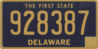 DE license plate 928387