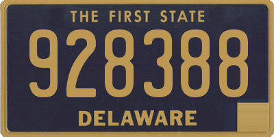 DE license plate 928388