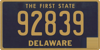 DE license plate 92839