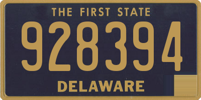 DE license plate 928394