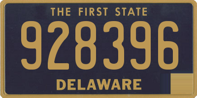 DE license plate 928396