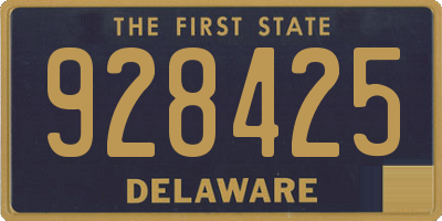 DE license plate 928425