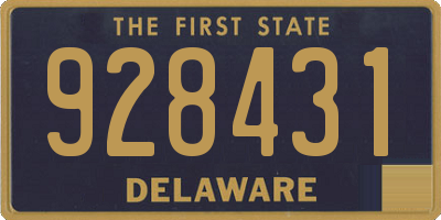 DE license plate 928431