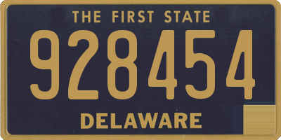 DE license plate 928454