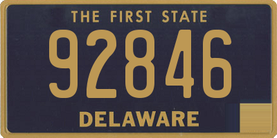 DE license plate 92846