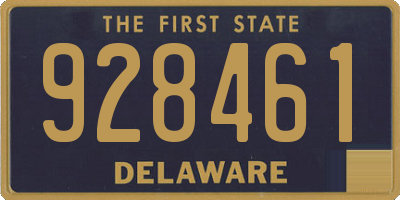 DE license plate 928461
