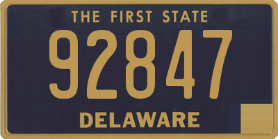 DE license plate 92847