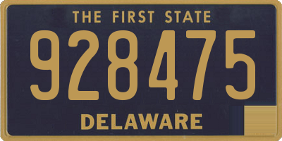 DE license plate 928475
