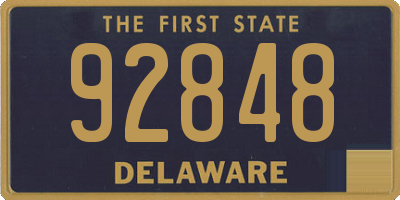 DE license plate 92848