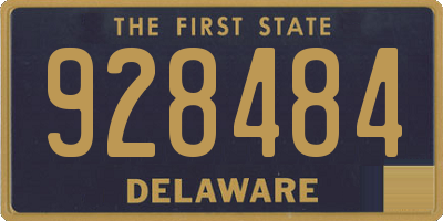DE license plate 928484