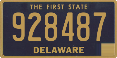 DE license plate 928487