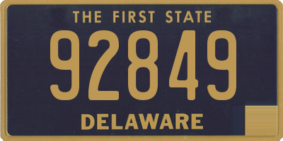 DE license plate 92849