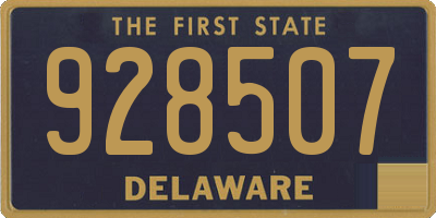 DE license plate 928507