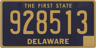 DE license plate 928513