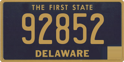 DE license plate 92852