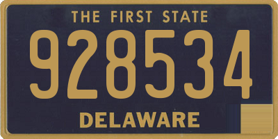DE license plate 928534