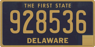 DE license plate 928536