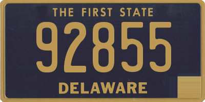 DE license plate 92855
