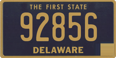 DE license plate 92856