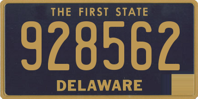 DE license plate 928562