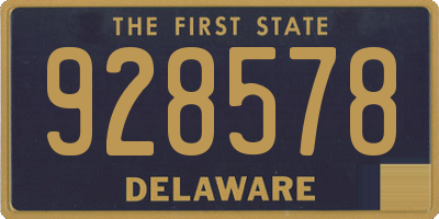 DE license plate 928578