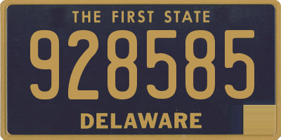 DE license plate 928585