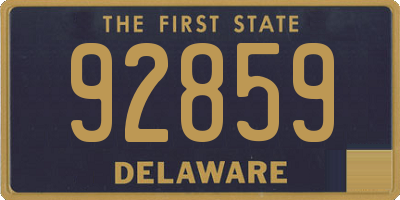DE license plate 92859