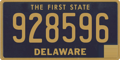 DE license plate 928596