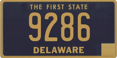 DE license plate 9286
