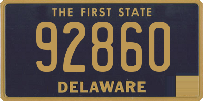 DE license plate 92860