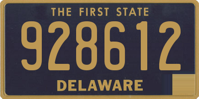 DE license plate 928612
