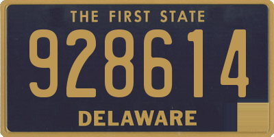 DE license plate 928614