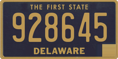 DE license plate 928645