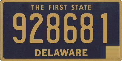 DE license plate 928681