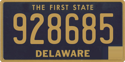 DE license plate 928685