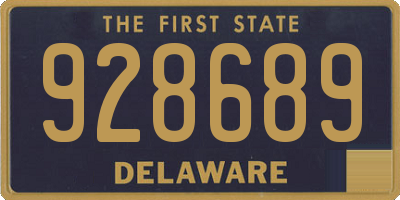 DE license plate 928689