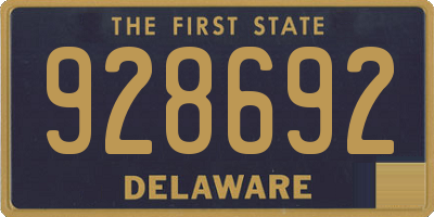 DE license plate 928692