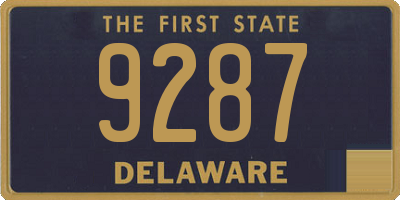 DE license plate 9287