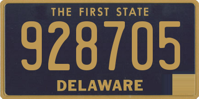 DE license plate 928705