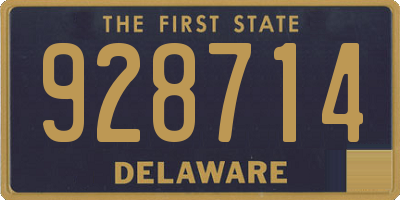 DE license plate 928714