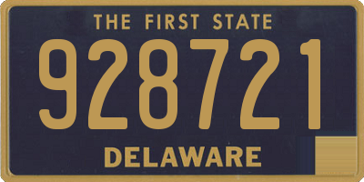 DE license plate 928721