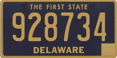 DE license plate 928734